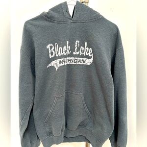 Black Lake Michigan Tourist Hoodie Size Small Gildan